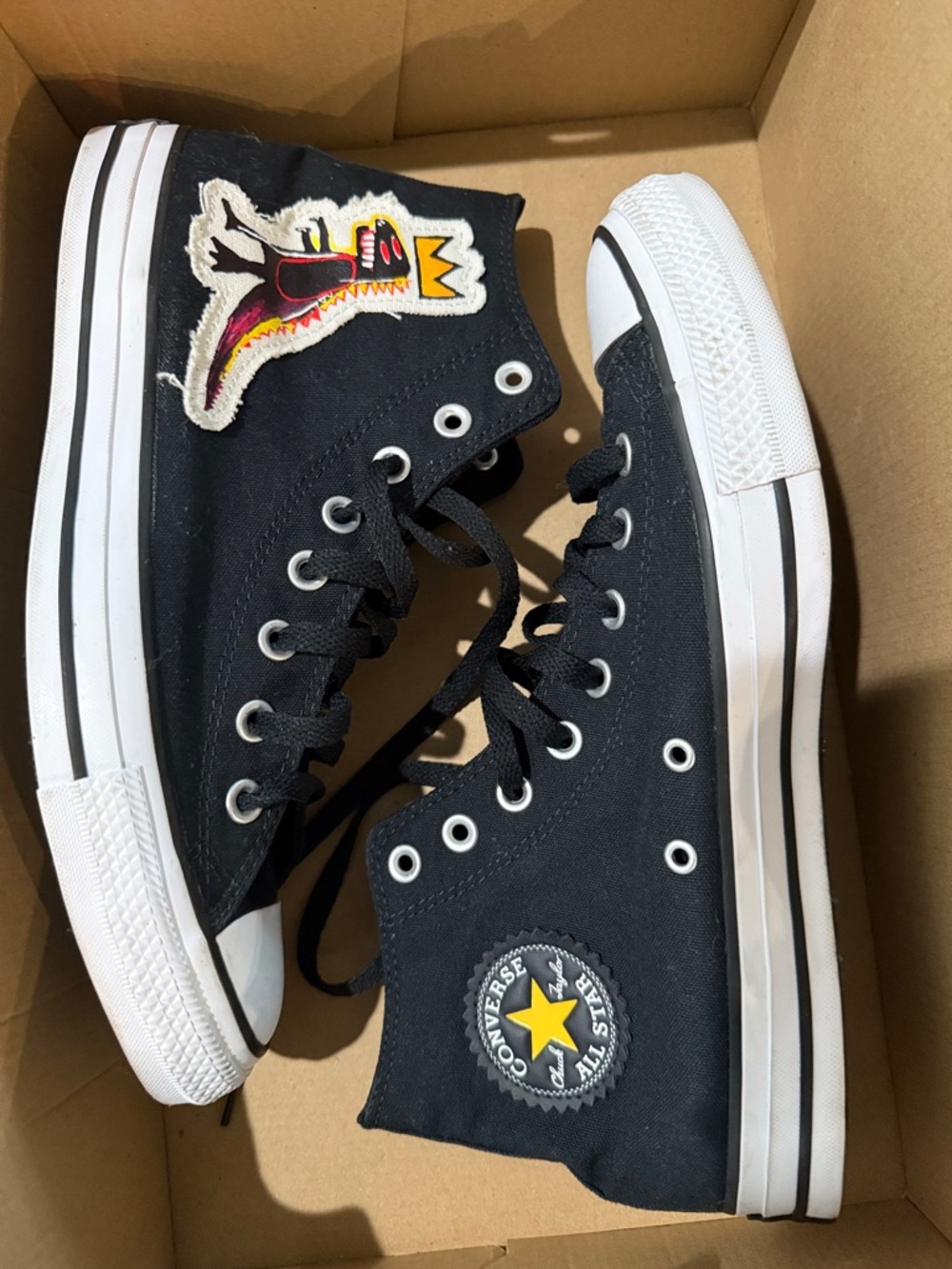 Converse x Jean-Michel Basquiat collab Black High-Top Sneakers